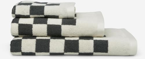 Marc O' Polo Handtuch Checker Towel Farbe Anthracite Größe 50x100 von Marc O'Polo