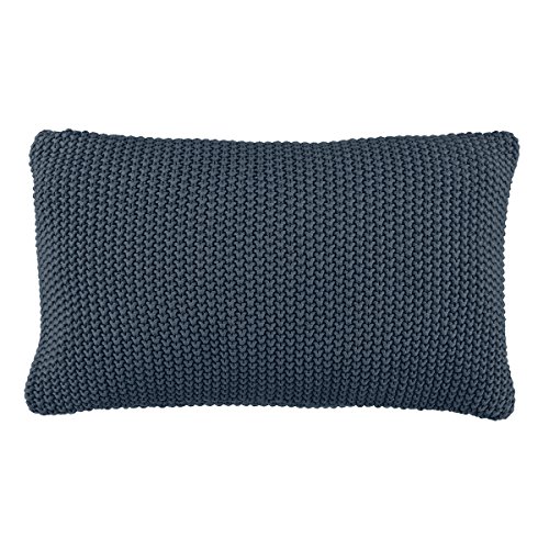 Marc O Polo Strick Dekokissen Plaid Nordic Knit Smoke Blue Dekokissen 30x60 cm von Marc O'Polo