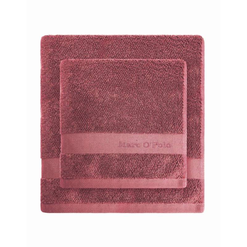 Marc O'Polo Melange Waschhandschuh - Deep Rose/ Warm Red - 16x22 cm von Marc O'Polo