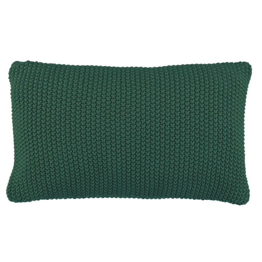 Marc O'Polo Nordic knit Bio Strick-Kissen mit Füllung - green - 30x60 cm von Marc O'Polo