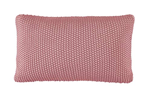 Marc O Polo Strick Dekokissen Plaid Nordic Knit ash Rose Plaid 130x170 cm von Marc O'Polo