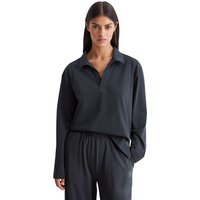 Marc OPolo Langarm-Poloshirt "Heavy Jersey-Woven" V-Ausschnitt, Langarm Marc OPolo Langarm-Poloshirt "Heavy Jersey-Woven" V-Ausschnitt, Langarm von Marc O'Polo