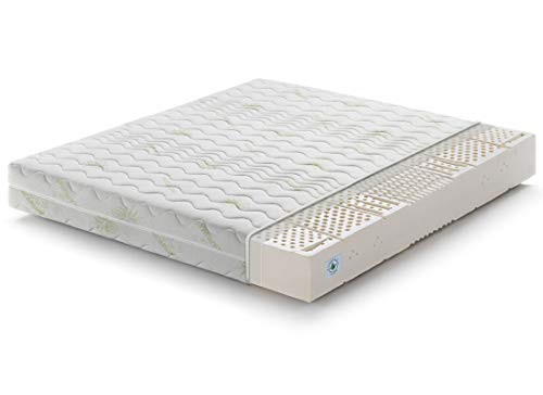 Marcapiuma - Doppelmatratze Sevenlife 18 Latexmatratze 140x190 cm Höhe 18 cm H2 Mittel/Weich Orthopädische Ergonomische Latex Matratze waschbar Gegen Milbe Aloe Vera Bezug EuroLatex Made in Italy Marcapiuma - Doppelmatratze Sevenlife 18 Latexmatratze 140x190 cm Höhe 18 cm H2 Mittel/Weich Orthopädische Ergonomische Latex Matratze waschbar Gegen Milbe Aloe Vera Bezug EuroLatex Made in Italy von Marcapiuma