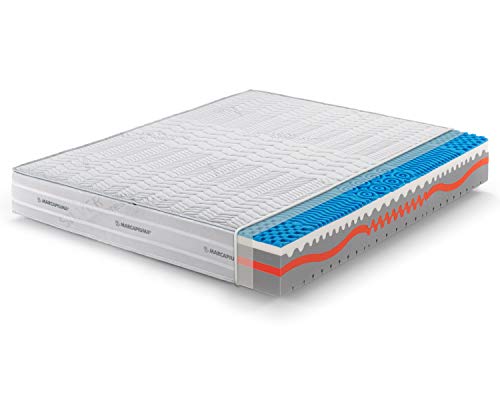 Marcapiuma - Doppelmatratze Sunshine Viscoschaum 140x195 h. 25 cm Orthopädische H2 Medium 9 zonen Viscomatratze Abziehbar Bezug Silber und Kohlen Faser gegen Milbe Atmungsaktiv Made in Italy Marcapiuma - Doppelmatratze Sunshine Viscoschaum 140x195 h. 25 cm Orthopädische H2 Medium 9 zonen Viscomatratze Abziehbar Bezug Silber und Kohlen Faser gegen Milbe Atmungsaktiv Made in Italy von Marcapiuma