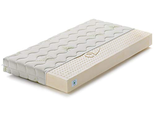 Marcapiuma - Kinderbettmatratze 70x160 Höhe 12 cm - Teddy - Kindermatratze 100% Latex Abziehbar Antibakterielle Bezug gegen Milbe waschbar bei 60° antiallergen und Atmungsaktiv - 100% Made in Italy Marcapiuma - Kinderbettmatratze 70x160 Höhe 12 cm - Teddy - Kindermatratze 100% Latex Abziehbar Antibakterielle Bezug gegen Milbe waschbar bei 60° antiallergen und Atmungsaktiv - 100% Made in Italy von Marcapiuma