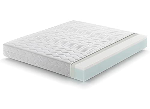 Marcapiuma - Doppelmatratze Sunrise Viscoschaum 140x205 Höhe 15 cm Orthopädische H2 Mittel Visco Kaltschaummatratze Abziehbar Bezug gegen Milbe Atmungsaktiv Made in Italy Marcapiuma - Doppelmatratze Sunrise Viscoschaum 140x205 Höhe 15 cm Orthopädische H2 Mittel Visco Kaltschaummatratze Abziehbar Bezug gegen Milbe Atmungsaktiv Made in Italy von Marcapiuma