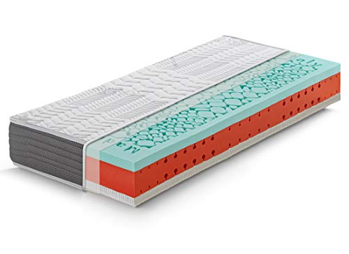 Marcapiuma Rainbow Ergonomisch geformt, Memory-Schaum, Weiß, 80x205 cm von Marcapiuma