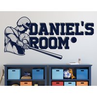 Baseball Personalisierte Wandtattoo - Personalisierter Name Raum 3D Druck Wandkunst Tapete Süßer von MarcelloSellingWorld