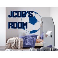 Fußball Wandtattoo Personalisiert - Kinderzimmer, Kinderzimmer Wandaufkleber, Wandsticker Für Jungen von MarcelloSellingWorld