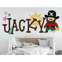 Piraten Wandtattoo Kunst - Kinderzimmer 3D Vinyl Wandaufkleber Baby von MarcelloSellingWorld