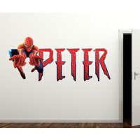 Spinne Wandtattoo Name - Superheld Wandkunst Tapete Babyzimmer Wohnkultur Aufkleber Für Zimmer 3D Druck von MarcelloSellingWorld