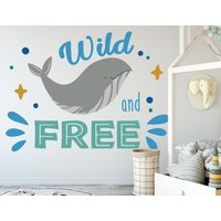 Wal Wandtattoo, Narwal Wandtattoo Kinderzimmer, Niedliche Sticker, Orca Free Whales von MarcelloSellingWorld