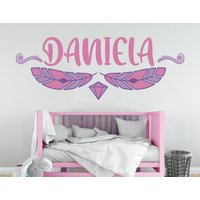 Wandtattoo Kinderzimmer - Mädchen Name Schlafzimmer Wandaufkleber von MarcelloSellingWorld