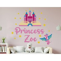 Wandtattoo Prinzessin, Prinzessin Kinderzimmer Schloss, Prinzessin von MarcelloSellingWorld