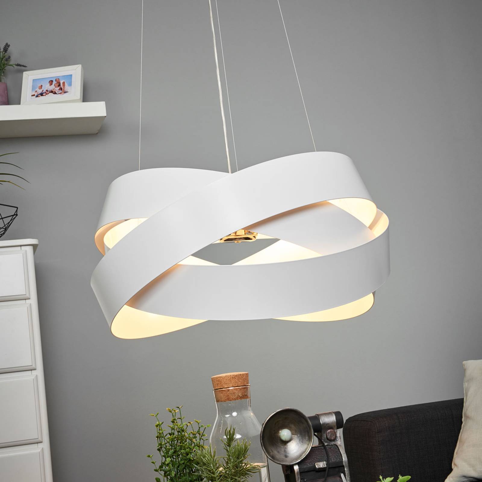 Hängeleuchte Pura in Weiß, 60cm, 8x G9 Hängeleuchte Pura in Weiß, 60cm, 8x G9 von Marchetti