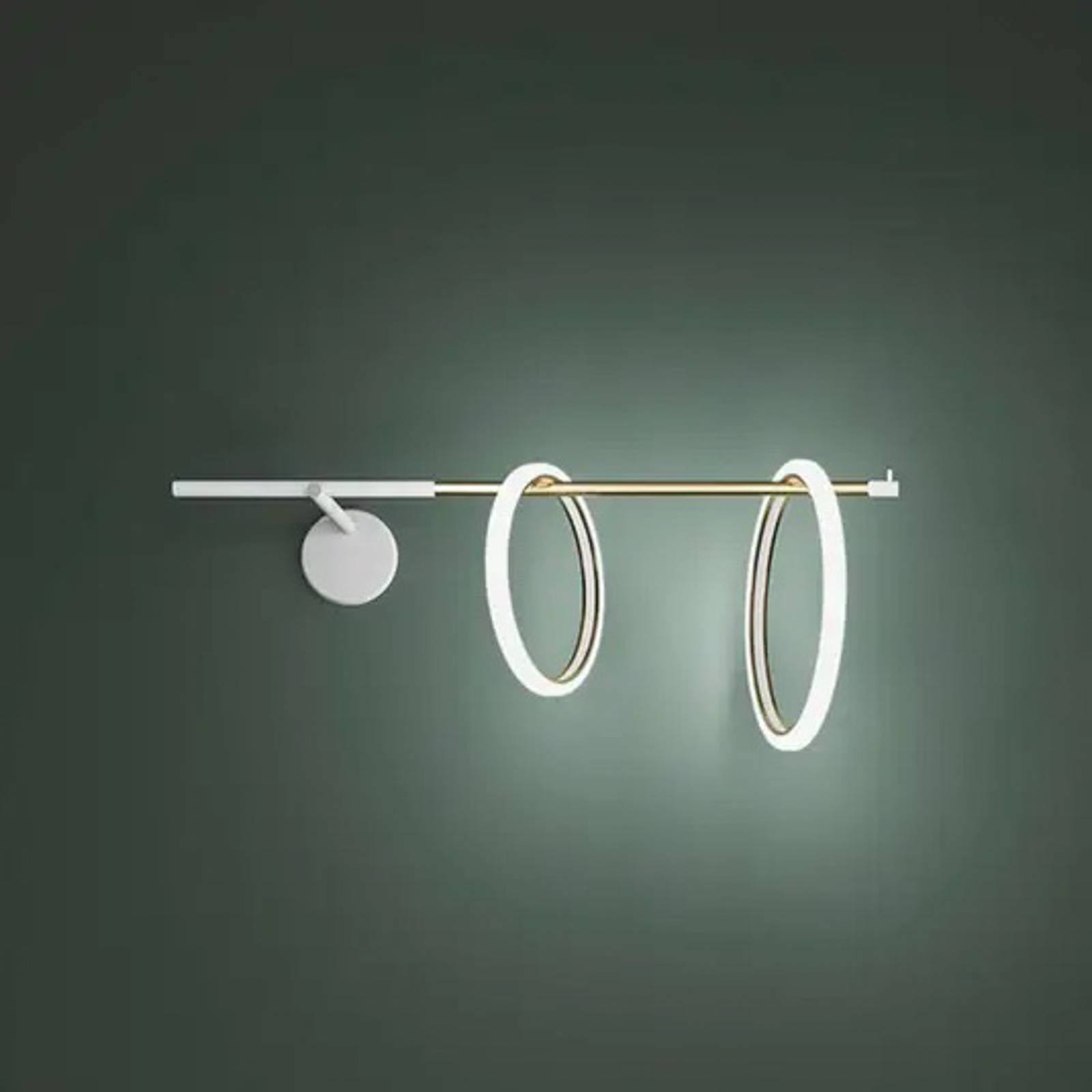 LED-Wandleuchte Ulaop, zwei Ringe, rechts, schwarz von Marchetti
