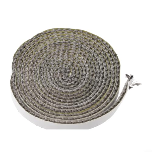 10 mm breit x 3 mm dickes Fiberglas-Feuerseil für Herdglas, Kesseldehnungsfugenverpackung und Ofentürabdichtung mit ausgezeichneter thermischer Stabilität (10 mm) von Marchfunny
