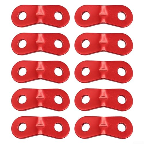 1020 Stück Doppelaugen-Windseilschnalle mit einfacher Anpassung, perfekt für Outdoor-Enthusiasten (10 Stück rot) von Marchfunny