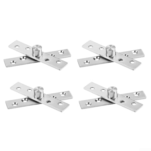 4 Stück Edelstahl-Scharniere bieten volle Rotation für Schränke und Kleiderschränke, gebaut für langlebige und leise Türbewegung von Marchfunny