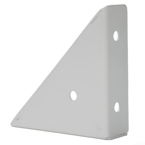 4 x rechtwinklige Halterungen aus Eisen für starke Eckverstärkung und Stabilität (weiß) von Marchfunny
