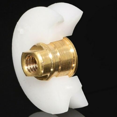 48 Stück Duschtürrollen, 22 mm Durchmesser Räder für 4 6 mm Glas, Nylon und Messing, hervorragende Tragfähigkeit (4 Stück) von Marchfunny