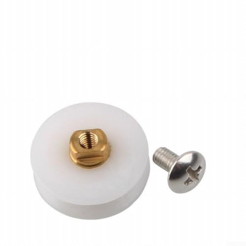 48 Stück Duschtürrollen, 22 mm Durchmesser Räder für 4 6 mm Glas, Nylon und Messing, hervorragende Tragfähigkeit (8 Stück) von Marchfunny
