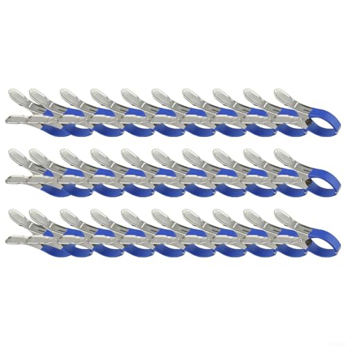 6 oder 30 Stück Edelstahl Poolabdeckungs-Clips, winddicht und kratzfest, für effiziente Poolabdeckung (30pcs blau) von Marchfunny