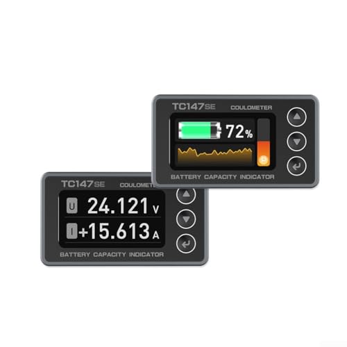 Batterie-Leistungsmesser für Lithiumbatterien mit hochauflösendem LCD-Bildschirm, Echtzeitspannung, Strom, Kapazität und Leistungsüberwachung für 6 60V Systeme (A) von Marchfunny