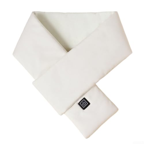 Bequemer beheizter Schal mit USB-Aufladungsfunktion und einstellbaren Wärmestufen (weiß) von Marchfunny