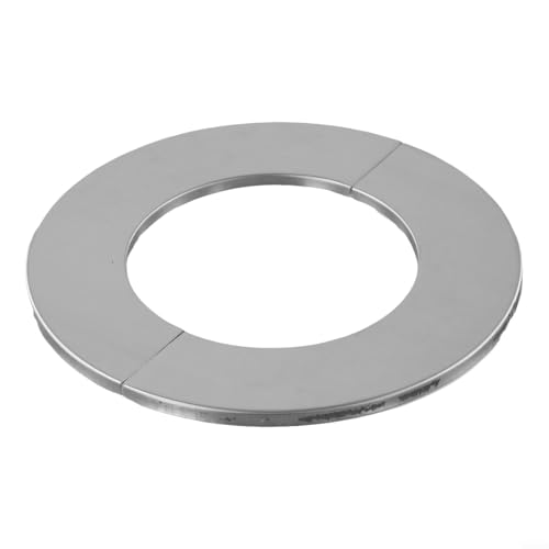 Dekorative Rohrabdeckung aus Edelstahl mit Rückseite und geteiltem Design für Gas-Warmwasserbereiter, Herdanschluss und Abluftrohre (80 mm) von Marchfunny