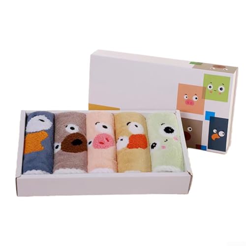 Dicke, weiche Babyhandtücher aus Korallen-Fleece mit lustigen Designs, praktisch verpackt in einer Box von Marchfunny