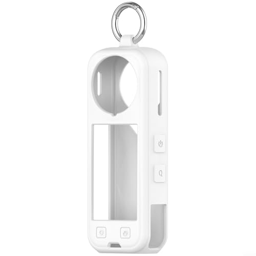 Die leichte Silikonhülle für Insta360 X5 sorgt für Sicherheit und Komfort für Benutzer (weiß) von Marchfunny