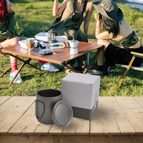 Doppelschichtiger Wasserbecher, perfekt geeignet für Campingausflüge oder den täglichen Gebrauch (ohne Griffe, 220 ml) von Marchfunny