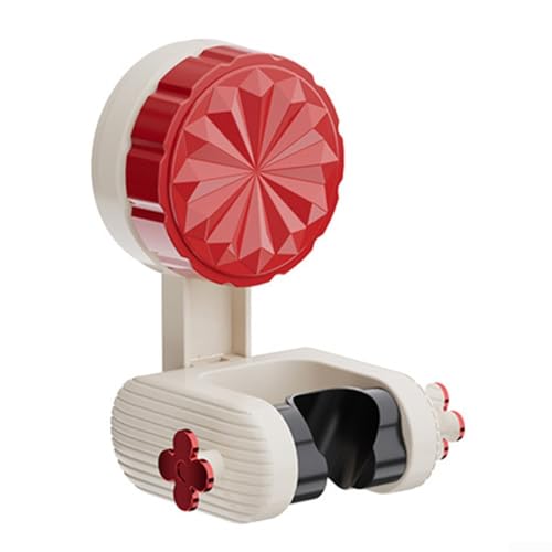 Duschhalter mit starkem Saugnapf zur sicheren Befestigung und Winkelverstellung (rot) von Marchfunny