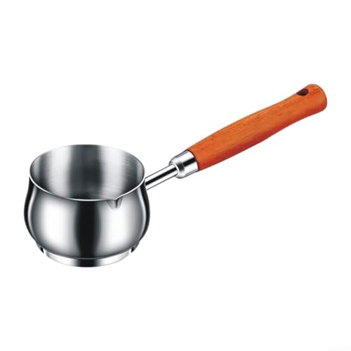 Edelstahl-Kochtopf mit Ausgießern zum einfachen Ausgießen für sauberes Kochen, ideal zum Aufwärmen von Resten von Marchfunny