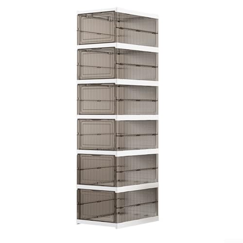 Faltbare stapelbare Schuhboxen mit transparentem Material für Turnschuhe und Turnschuhe, platzsparende Aufbewahrung in Schlafzimmern, Schränken und Fluren (B) von Marchfunny