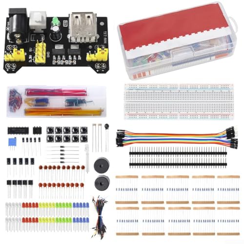 Für Starter Electronics Kit für Arduino R3 830 Loch Breadboard, Drähte, Potentiometer und LEDs Für Starter Electronics Kit für Arduino R3 830 Loch Breadboard, Drähte, Potentiometer und LEDs von Marchfunny