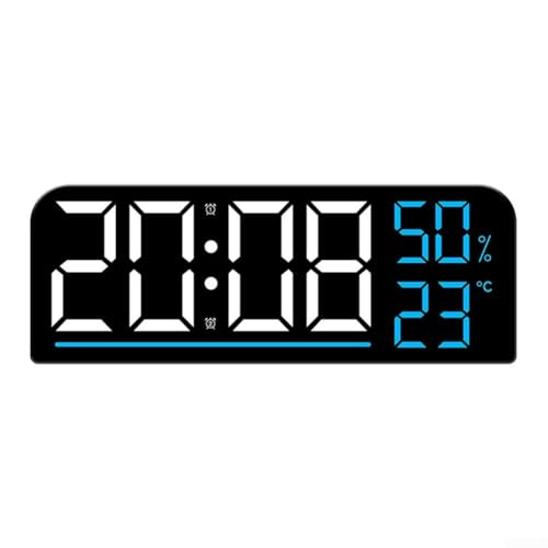 Intelligenter digitaler Wecker mit Temperatur- und Luftfeuchtigkeitsmonitor sowie zwei separaten Alarmen und zeitgesteuerter Funktion zum Kochen oder Trainieren (blau) von Marchfunny