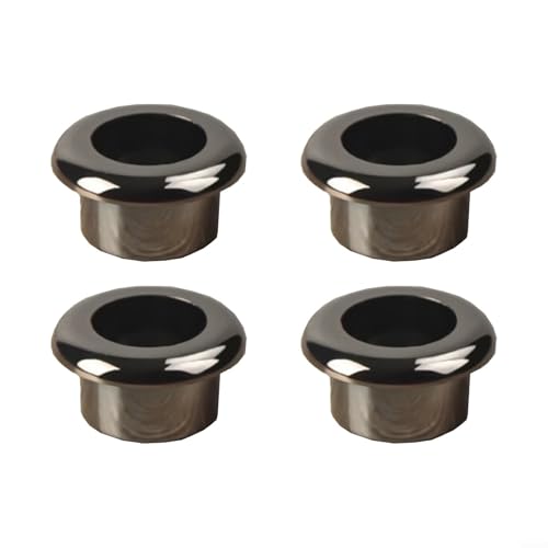 Kabelmanagement einfach gemacht, Packung mit vier Ösen, passend für Standard-Büro-Schreibtisch-Löcher (schwarz, 18 mm) von Marchfunny