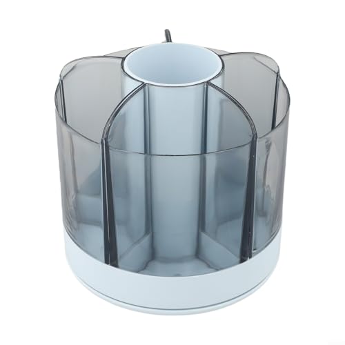 Kompakter, drehbarer Schreibtisch-Organizer mit 6 Fächern, perfekt für Ordnung und Ordnung auf Ihrem Schreibtisch (blau) von Marchfunny