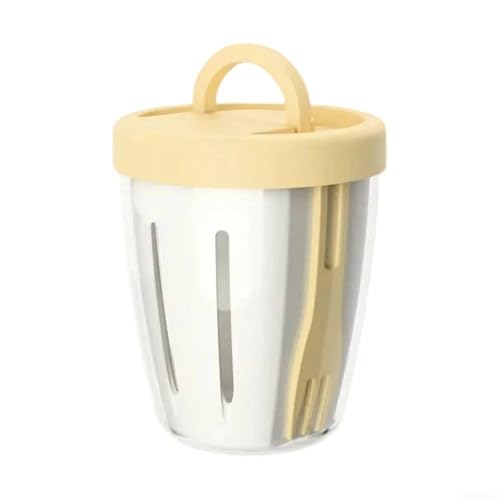 Kompaktes Design Obstsalatbecher mit schneller Drainage, perfekt für Kühlschrank-Organisation (gelb) von Marchfunny
