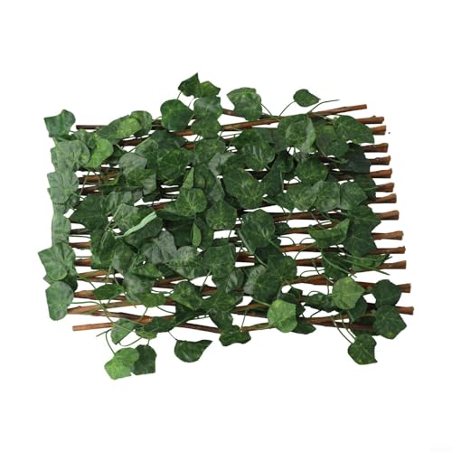 Künstlicher Efeublatt-Gartenzaun mit erweiterbarer Spalierstruktur für mehrere Anwendungen im Innen- und Außenbereich (Traube) von Marchfunny