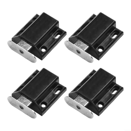 Magnetischer Schnappverschluss für Schubladen und Schranktüren (schwarz), 4 Stück von Marchfunny