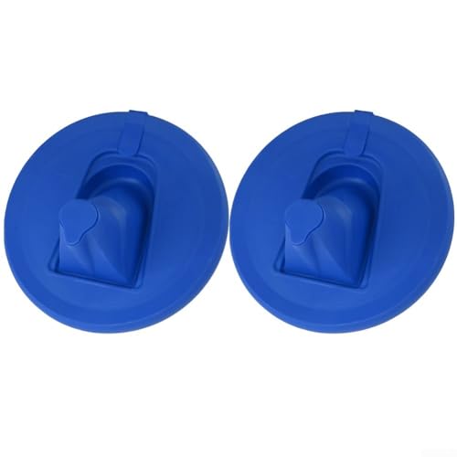 Marchfunny 2 Stück Farbdosendeckel mit eingebauten Ausgießern, luftdichter Verschluss für 3,5 Liter Dosen, reduziert Verschütten und Tropfen, während die Farbe frisch bleibt (blau) von Marchfunny