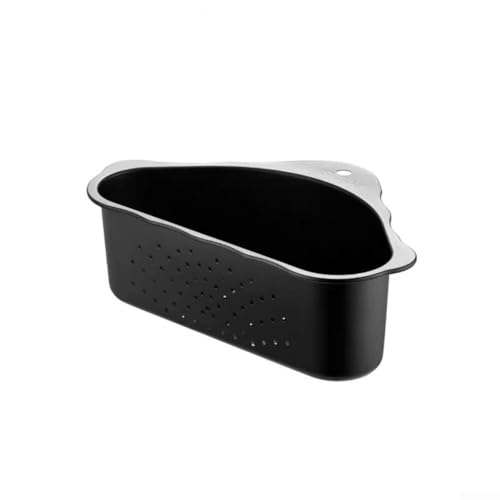 Marchfunny 304 Edelstahl Dreieckige Ecke Spüle Sieb Korb Filter Rack Multifunktionaler Abflusshalter Küche Waschgestell für Gemüse Obst (B) von Marchfunny