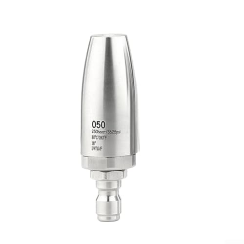 Marchfunny 3625 PSI Edelstahl-Turbodüse, 360° drehbare Hochdruckreiniger-Sprühspitze mit 1/4-Zoll-Schnellanschluss für Auto, Terrasse, Auffahrt und Außenreinigung (050) von Marchfunny