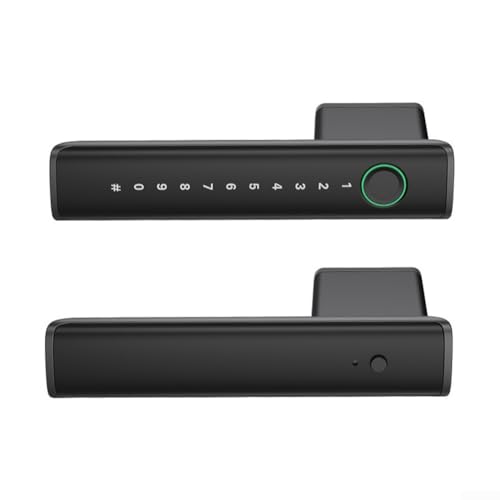 Marchfunny 4-in-1 Smart Fingerabdruck Türschloss Elektronischer Passwortgriff für TTlock App kompatible mechanische Schlüssel Sicherheitseingangssystem von Marchfunny