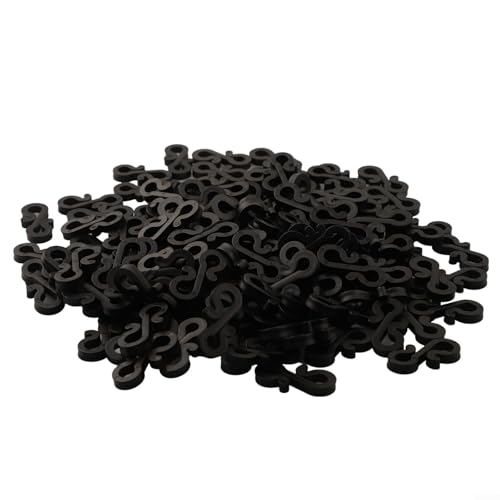 Marchfunny Außenlichterclips 150 Stück mit S-Haken-Design zum stabilen und beschädigten Aufhängen von Lichtern an Dachrinnen, Zäunen und Geländern bei jedem Wetter (Schwarz) von Marchfunny