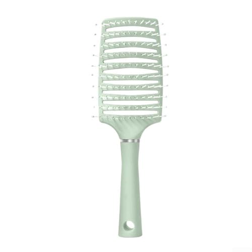 Marchfunny Haarstyling-Kamm mit gebogener Form und Kopfhautmassagezähnen, entworfen, um das Entwirren zu erleichtern und die Durchblutung für langes Haar zu fördern (grün) von Marchfunny