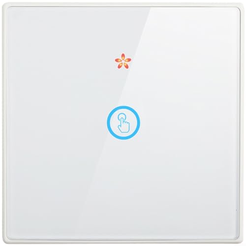 Marchfunny Kabelloser Fernbedienungsschalter mit kapazitiver Berührung und gehärtetem Glas, unterstützt mehrere Haushaltsgeräte mit batteriebetriebenem Betrieb und RF433-Frequenz (C) von Marchfunny